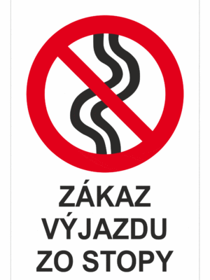 Značenie budov a priestorov - Zimné strediska a rezorty: Zákaz výjazdu zo stopy