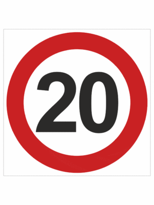 Dopravní značenie - Plastové dopravné značky: Maximálna povolená rýchlosť 20 km/h