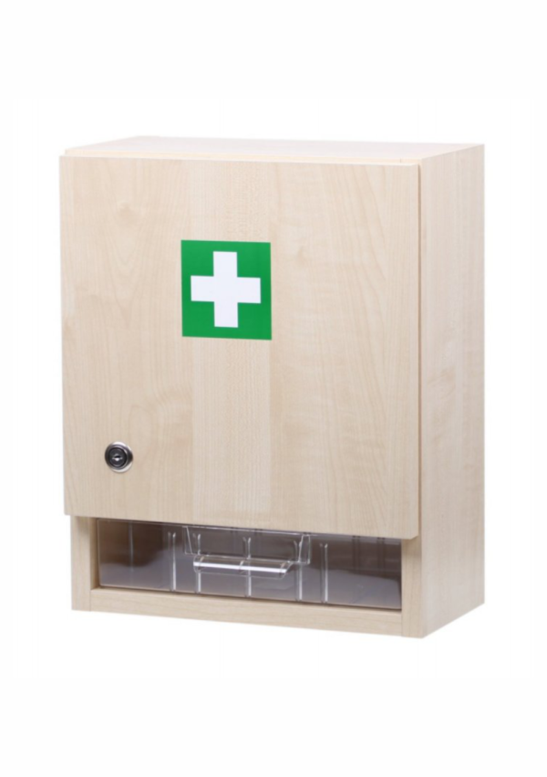 Lékárničky a první pomoc - Lékárničky s náplní: Dřevěná nástěnná lékárnička