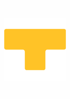 Podlahové pásky a značky - PermaRoute tvary: Žluté T