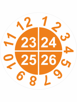 Revizní a kalibrační kolečka - 4 Roky: Kontrolní štítek 2023-2026