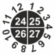 Revizní a kalibrační kolečka - 4 Roky: Kontrolní štítek 2024-2027