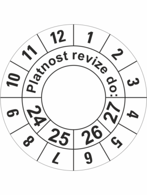 Revizní a kalibrační kolečka - 4 Roky: Platnost revize 2024-2027