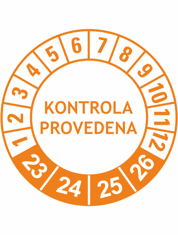 Revizní a kalibrační kolečka - 4 Roky: Kontrola provedena 2023-26