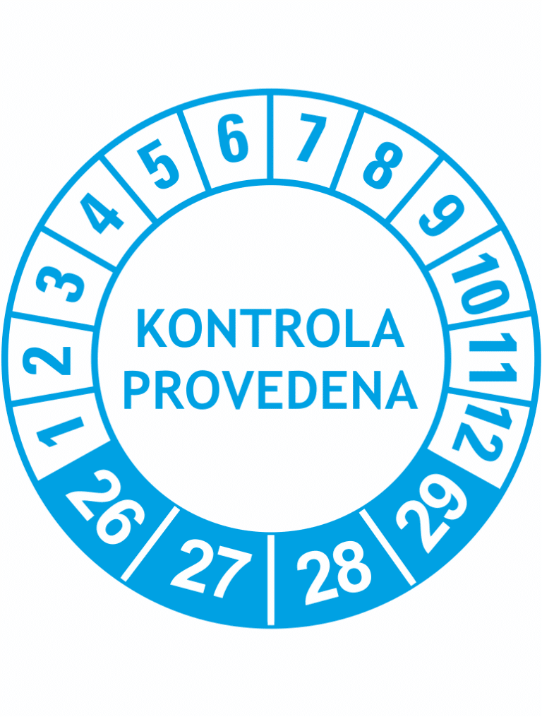 Revizní a kalibrační kolečka - 4 Roky: Kontrola provedena 2026-29