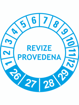 Revizní a kalibrační kolečka - 4 Roky: Revize provedena 2026-29