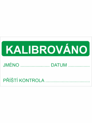 Kalibrační štítky