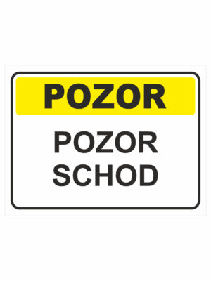 Bezpečnostné značky výstražné - Textová tabuľka: Pozor! Pozor schod