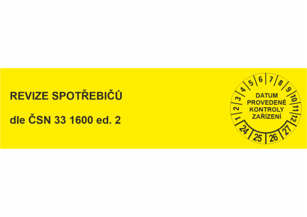 Štítek na kabel PROVEDENÁ KONTROLA 2024-27
