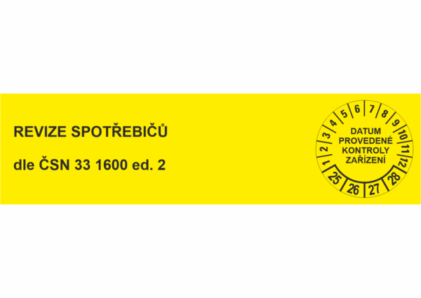Štítek na kabel PROVEDENÁ KONTROLA 2025-28