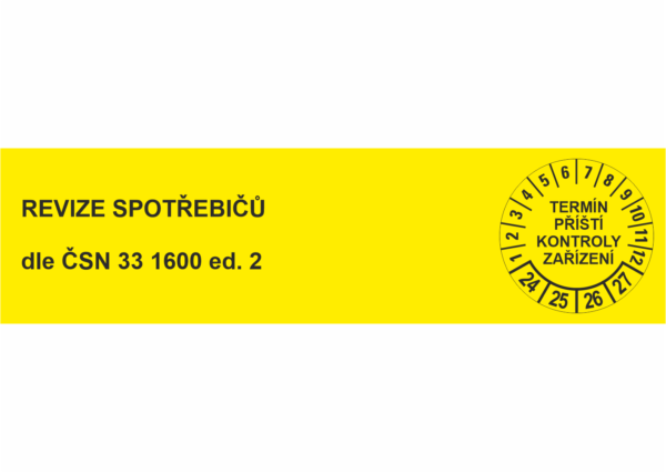Štítek na kabel PŘÍŠTÍ KONTROLA - 2024-28