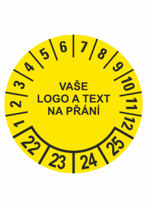 Kontrolní kolečka text+logo na přání