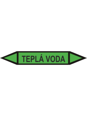 Oboustranná šipka - Teplá voda