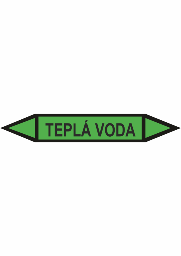 Oboustranná šipka - Teplá voda