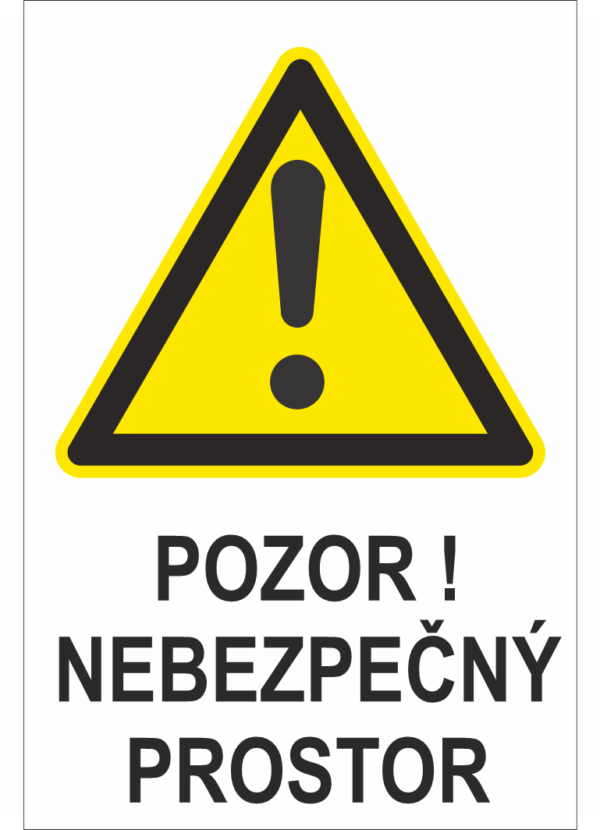 Výměnná tabulka  - POZOR! Nebezpečný prostor