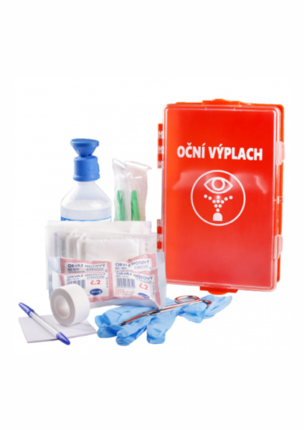 Stanica EYEWASH na výplach očí – s náplňou pri poranení oka