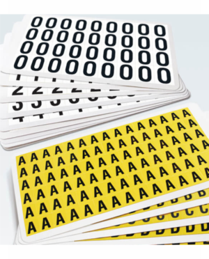 Čísla a písmena - tisk na samolepicí fólii PVC