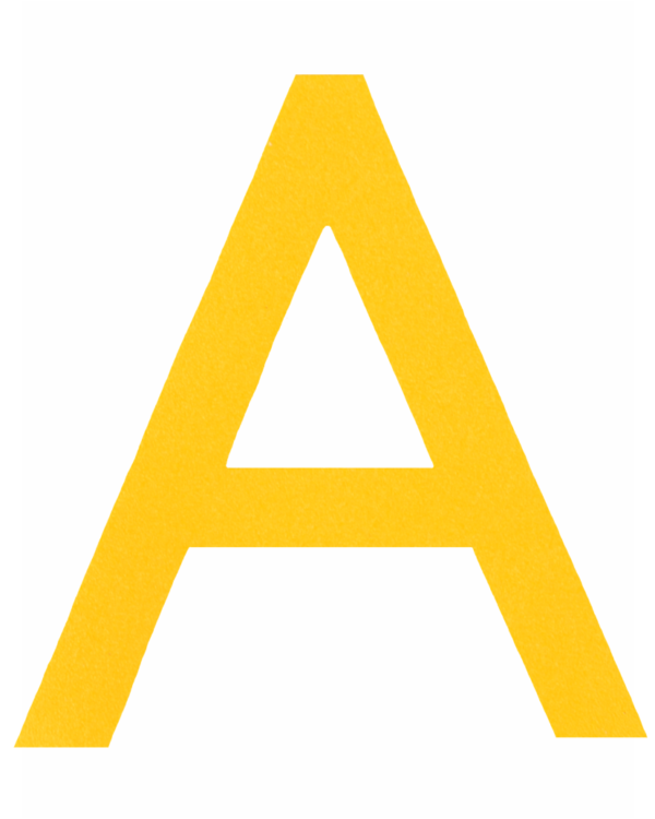 PermaLean písmeno A- žluté