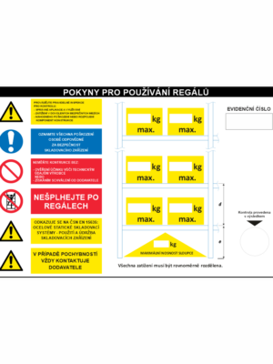 Pokyny pro používání regálů
