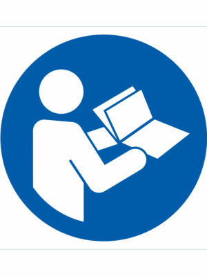 Bezpečnostní značení - Příkazový symbol: Přečti si návod