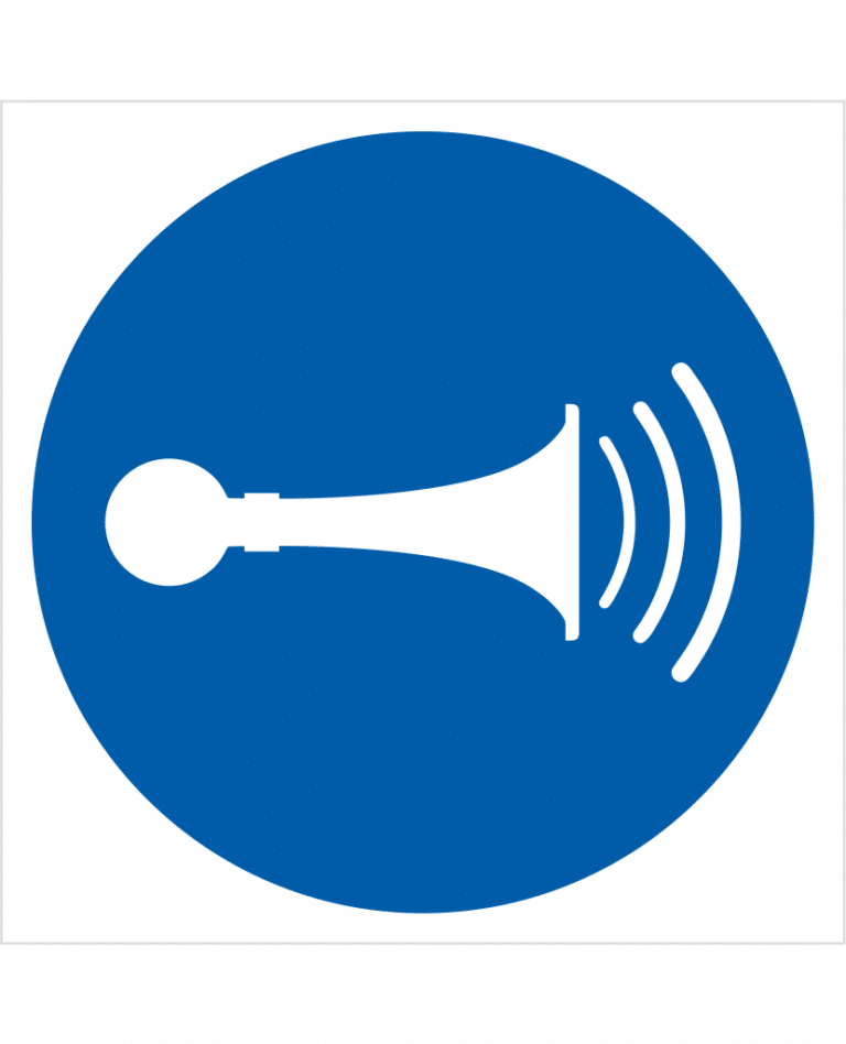 Bezpečnostní značení - Příkazový symbol: Akustický signál