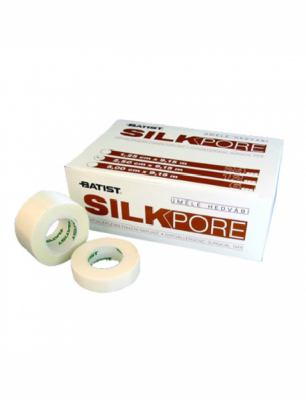 Náplast z umělého hedvábí SILKPORE 2,5cm x 9,15m