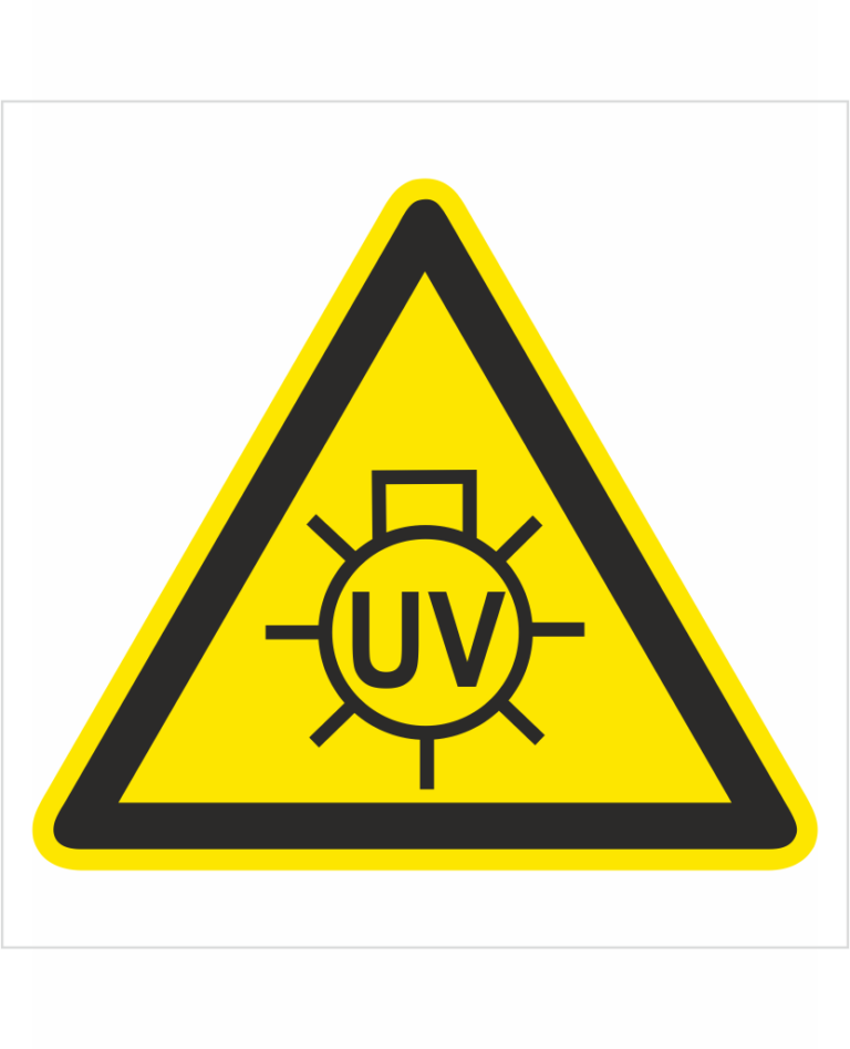 Bezpečnostní značení - Výstražný symbol: Nebezpečné UV záření