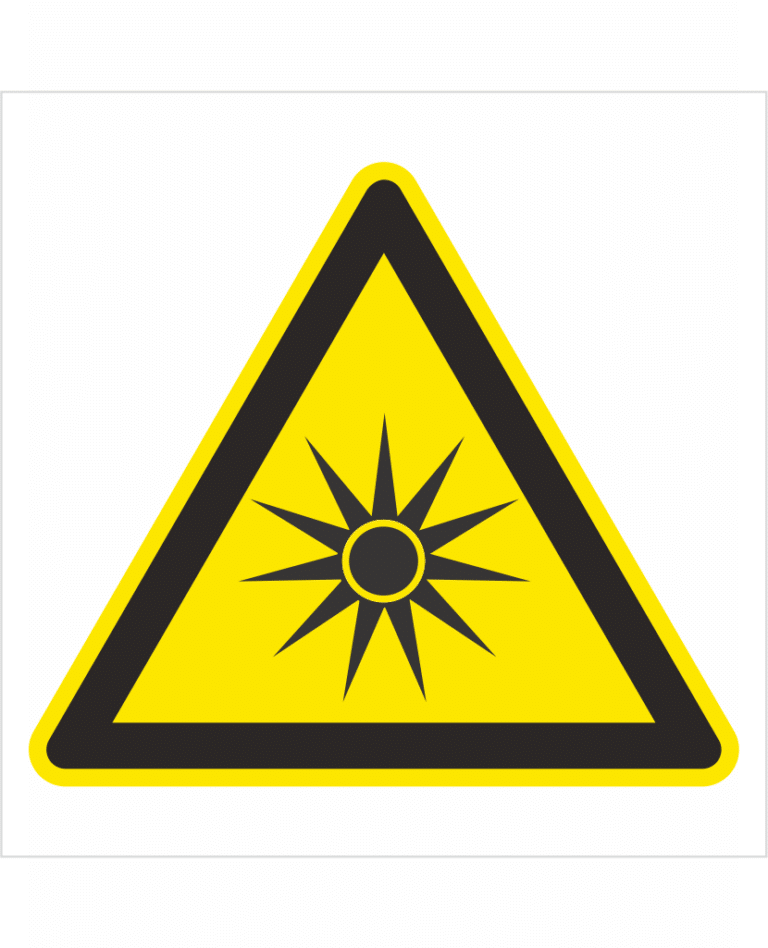 Bezpečnostní značení - Výstražný symbol: Pozor Optické záření