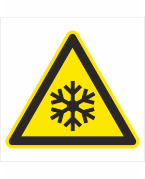 Bezpečnostní značení - Výstražný symbol: Pozor Nízká teplota / Mráz