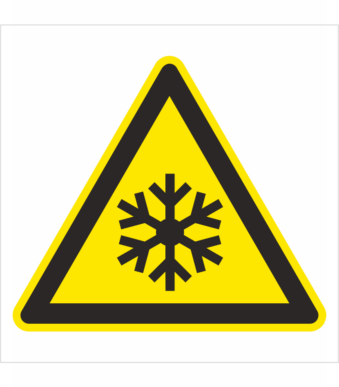 Bezpečnostní značení - Výstražný symbol: Pozor Nízká teplota / Mráz