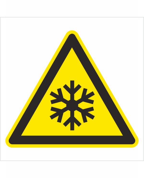 Bezpečnostní značení - Výstražný symbol: Pozor Nízká teplota / Mráz