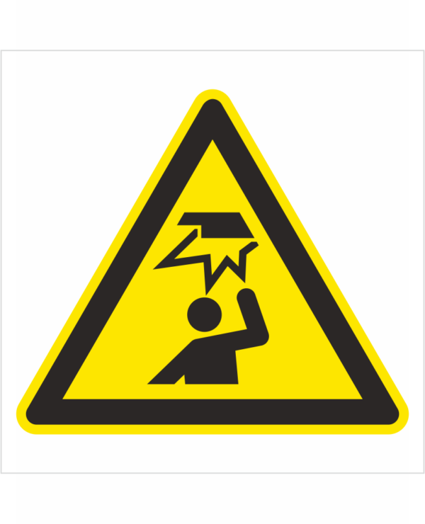 Bezpečnostní značení - Výstražný symbol: Pozor Překážka v oblasti hlavy