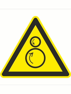 Bezpečnostní značení - Výstražný symbol: Pozor Protiběžné válce