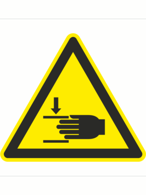 Bezpečnostní značení - Výstražný symbol: Nebezpečí poranění ruky