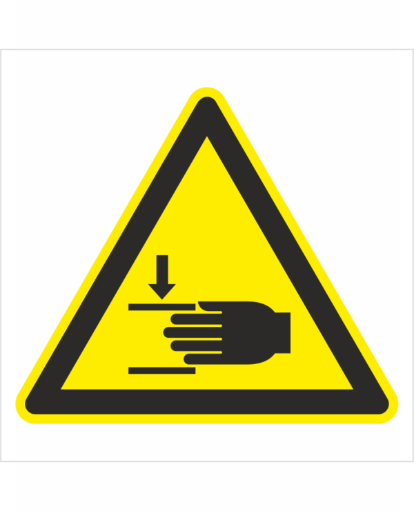 Bezpečnostní značení - Výstražný symbol: Nebezpečí poranění ruky