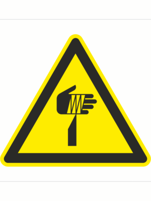 Bezpečnostní značení - Výstražný symbol: Pozor Ostré předměty