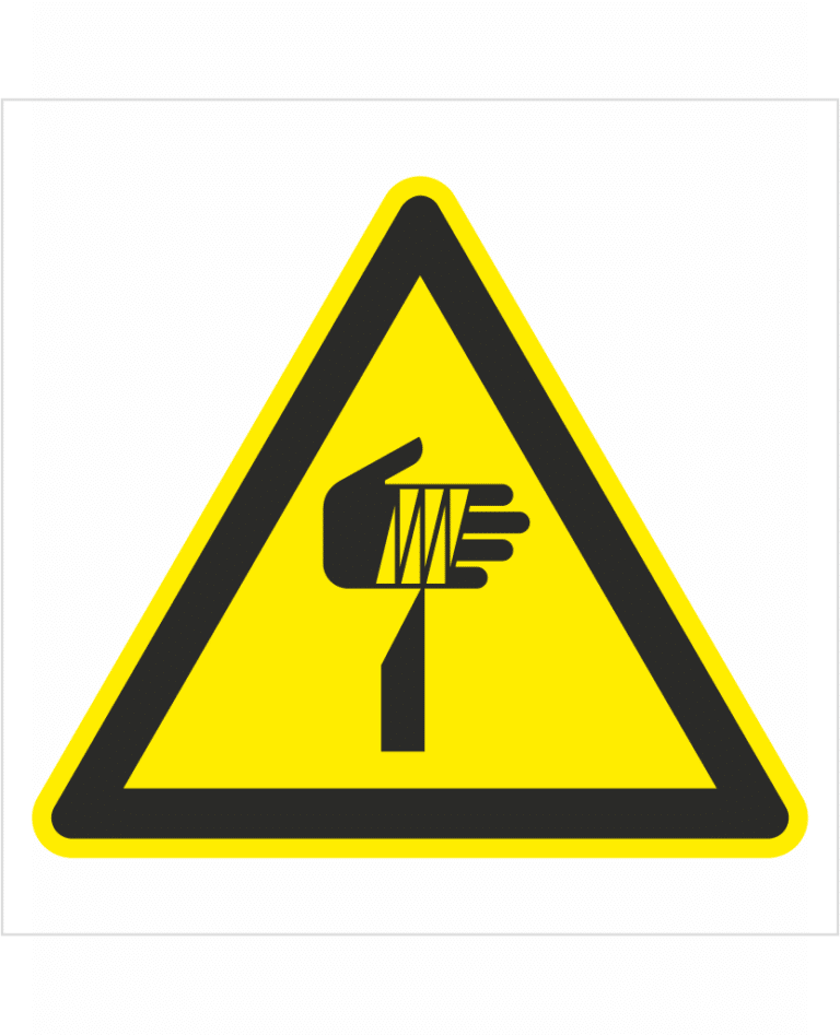 Bezpečnostní značení - Výstražný symbol: Pozor Ostré předměty
