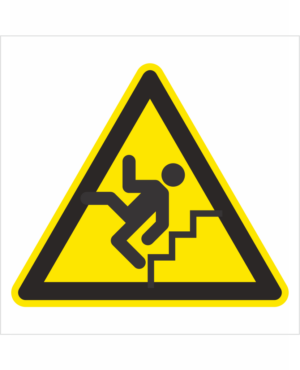 Bezpečnostní značení - Výstražný symbol: Pozor schody