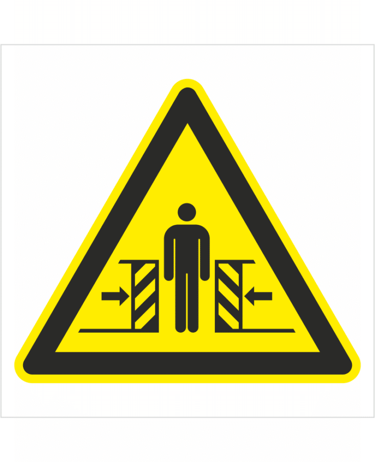 Bezpečnostní značení - Výstražný symbol: Nebezpečí rozdrcení