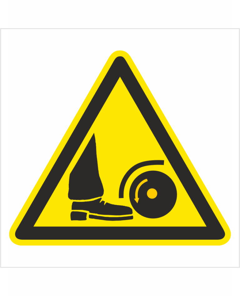 Bezpečnostní značení - Výstražný symbol: Nebezpečí zranění nohy
