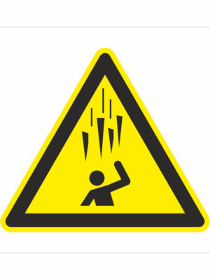 Bezpečnostní značení - Výstražný symbol: Nebezpečí padajících rampouchů