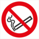 Bezpečnostní značení - Zákazový symbol: Zákaz kouření ISO 7010