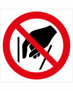 Bezpečnostní značení - Zákazový symbol: Nevkládat