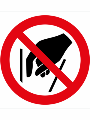 Bezpečnostní značení - Zákazový symbol: Nevkládat