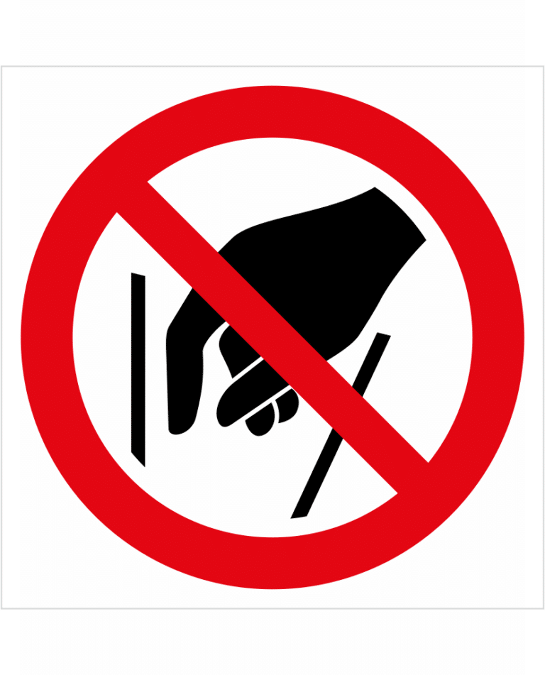 Bezpečnostní značení - Zákazový symbol: Nevkládat