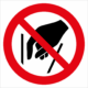 Bezpečnostní značení - Zákazový symbol: Nevkládat