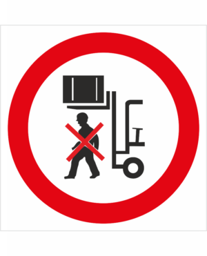 Bezpečnostní značení - Zákazový symbol: Nevstupujte pod zvednutý náklad