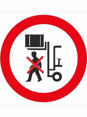 Bezpečnostní značení - Zákazový symbol: Nevstupujte pod zvednutý náklad