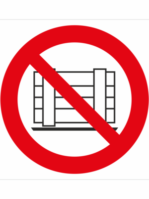 Bezpečnostní značení - Zákazový symbol: Zákaz odkládat materiál