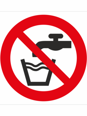 Bezpečnostní značení - Zákazový symbol: Voda nevhodná k pití